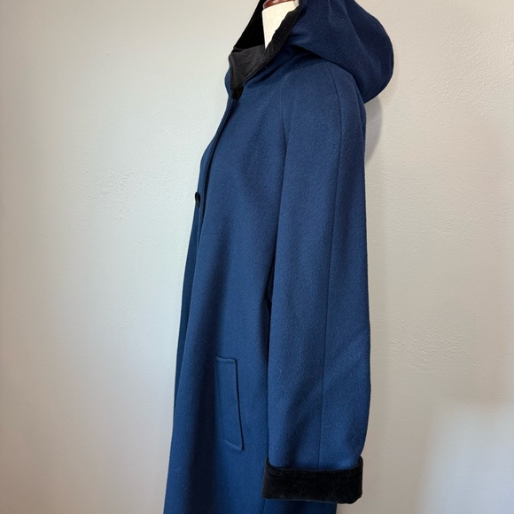 Vintage MDP Mario De Pinto Wool Hooded Coat | Made in USA | Long Coat - Picture 4 of 11